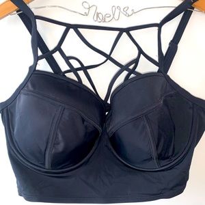 Size 2F Torrid Strappy Midnight Swim Top
